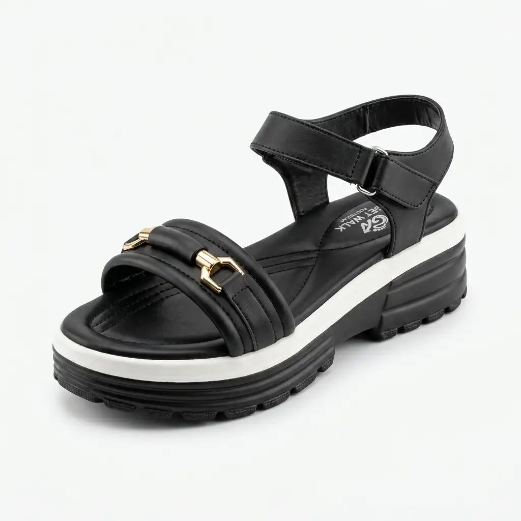 Comfort Ladies Black Sandal