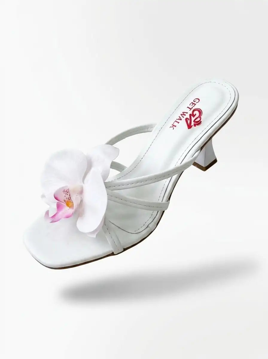 Comfort Ladies White Heel