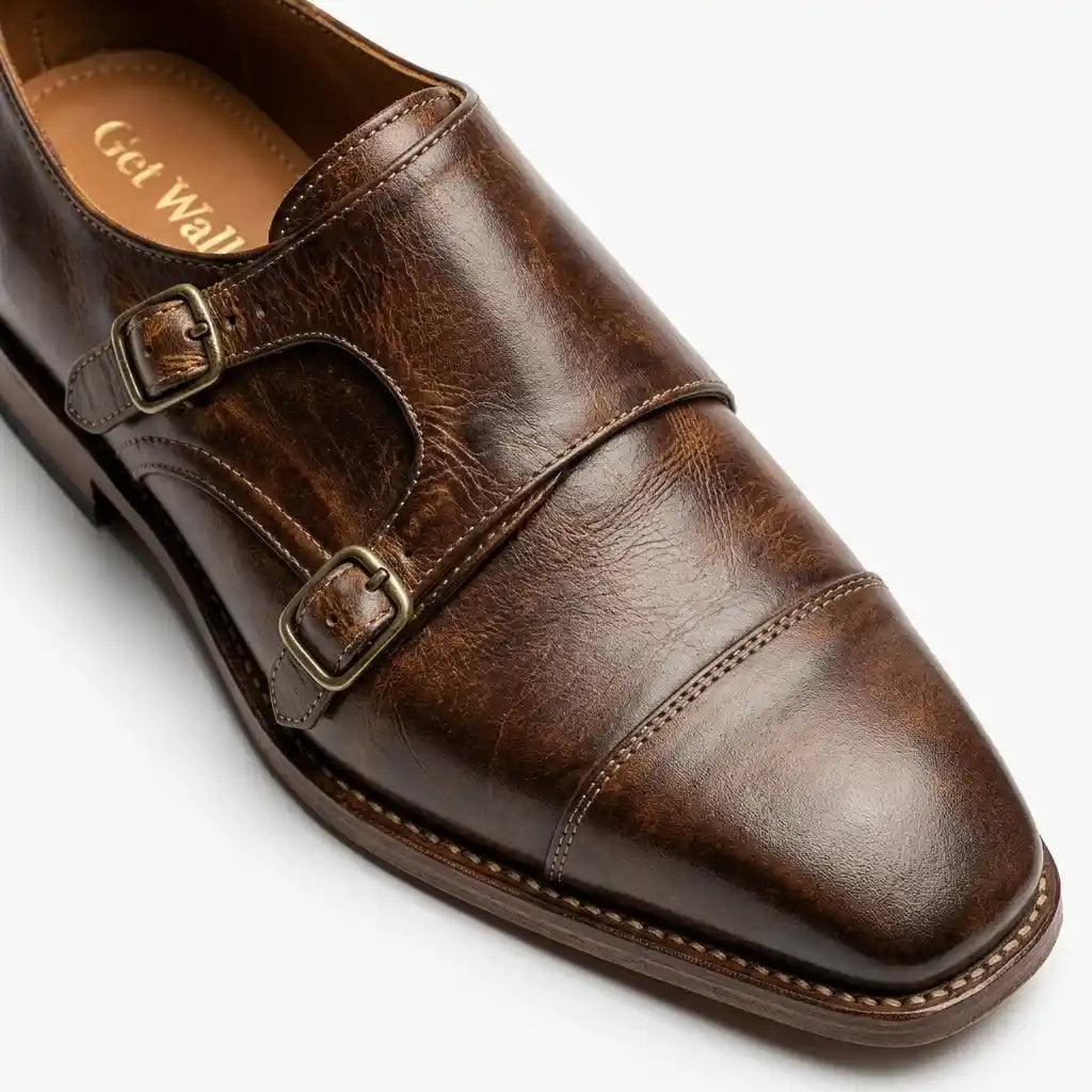Handmade Leather Monk Shoes