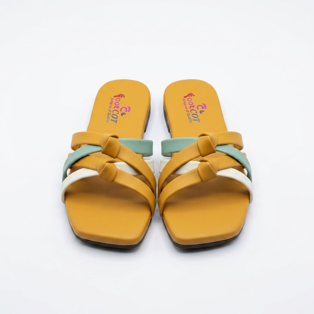 Comfort Ladies Flat Mustard
