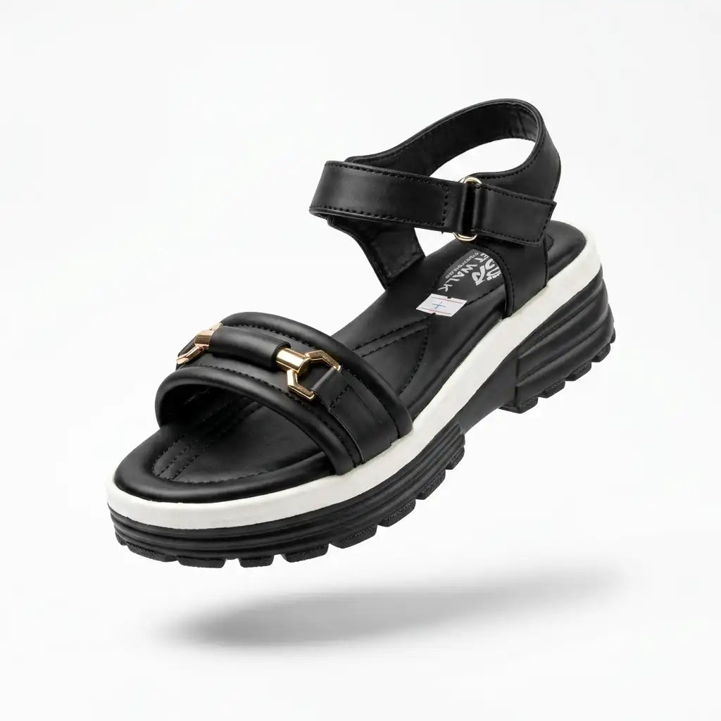 Comfort Ladies Black Sandal