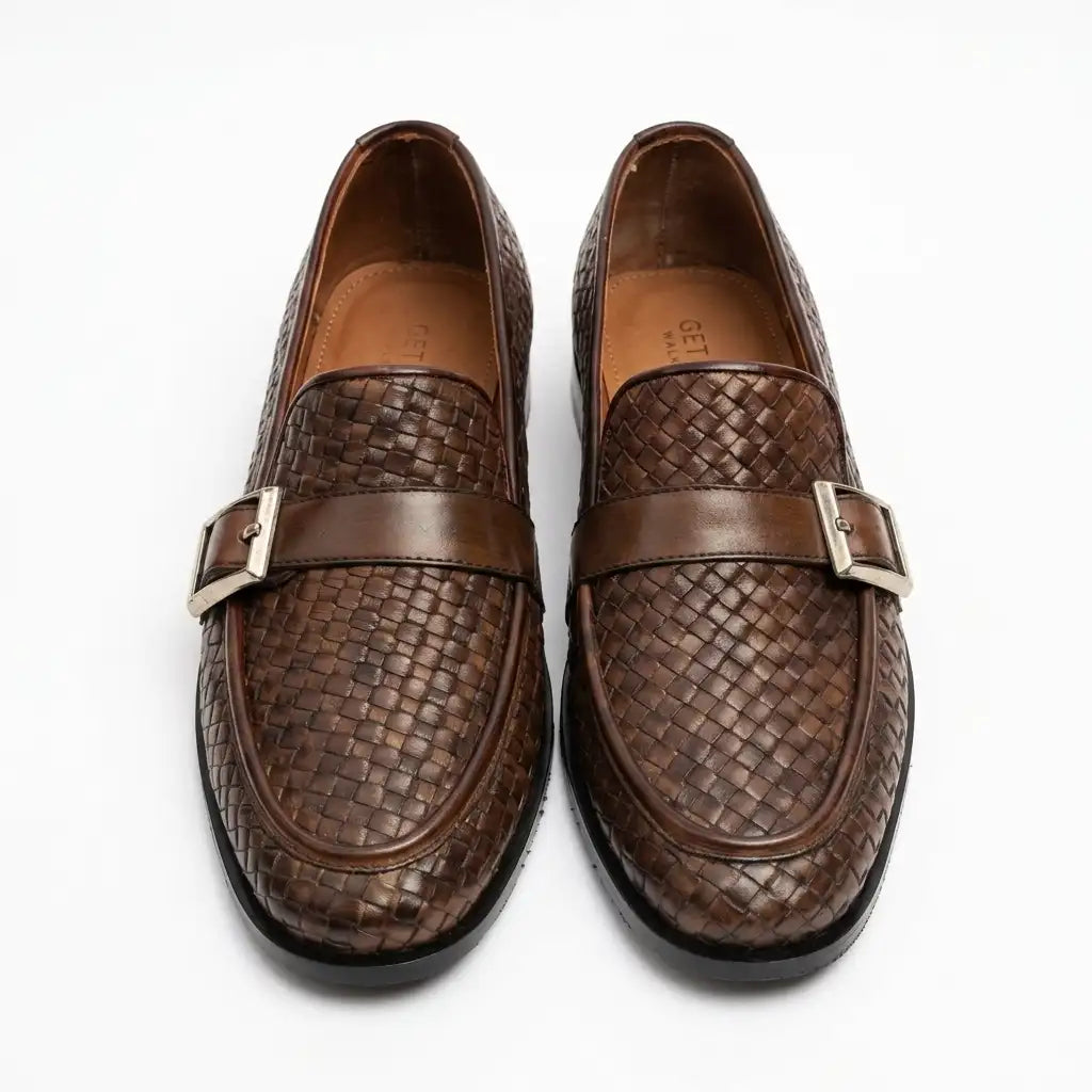 Handmade Woven Loafers Shoes