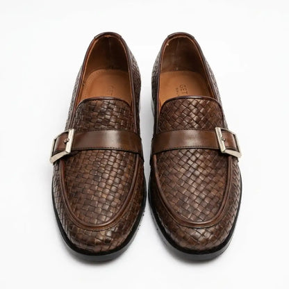 Handmade Woven Loafers Shoes