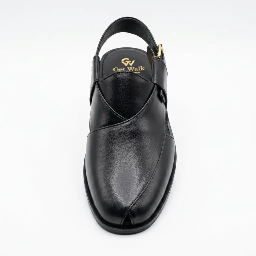 Handmade Black Leather Peshawari