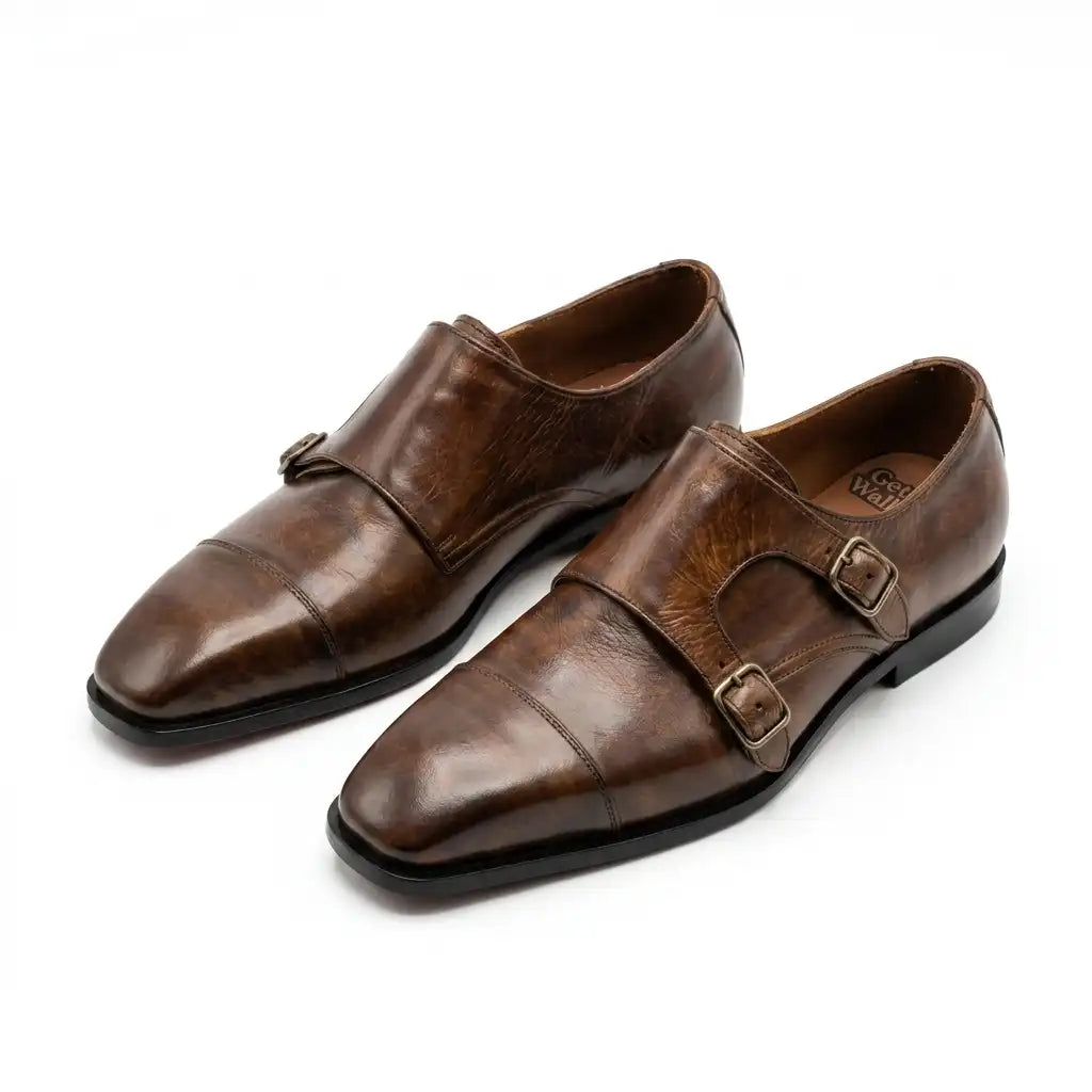 Handmade Leather Monk Shoes