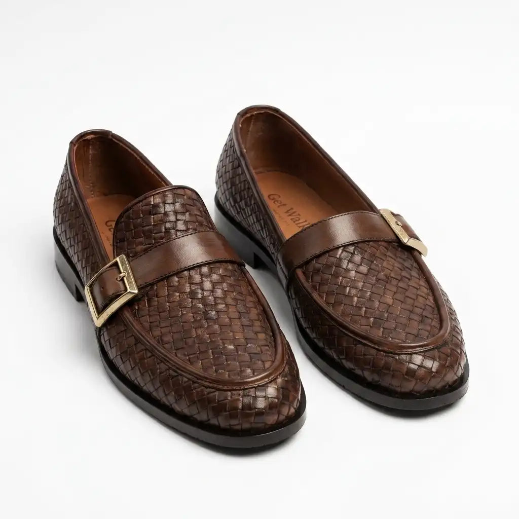 Handmade Woven Loafers Shoes
