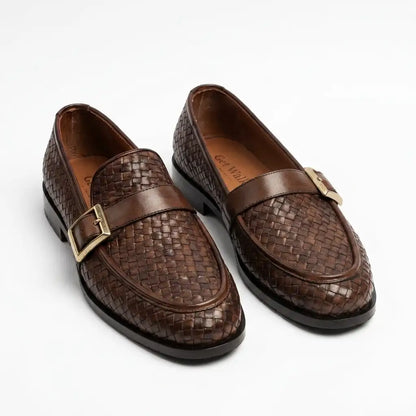 Handmade Woven Loafers Shoes