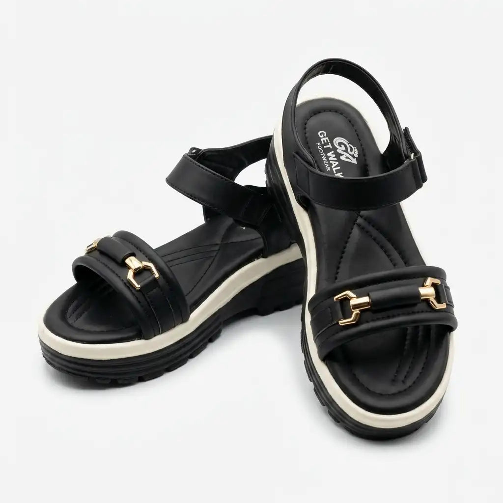 Comfort Ladies Black Sandal