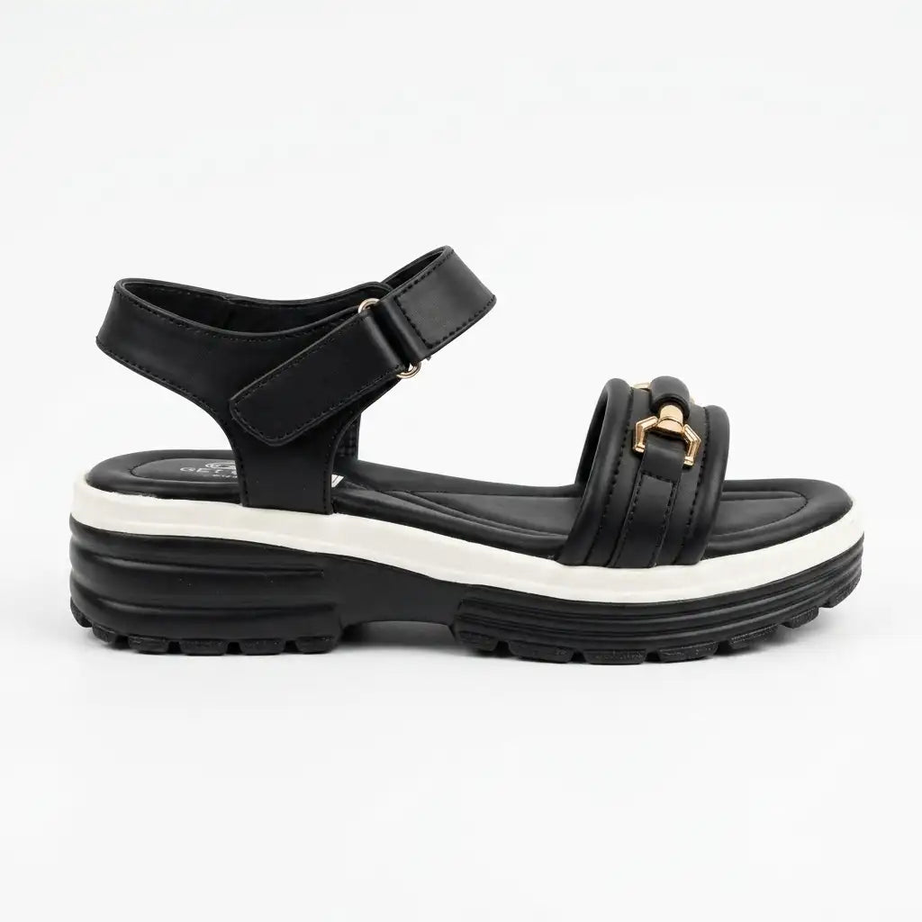 Comfort Ladies Black Sandal